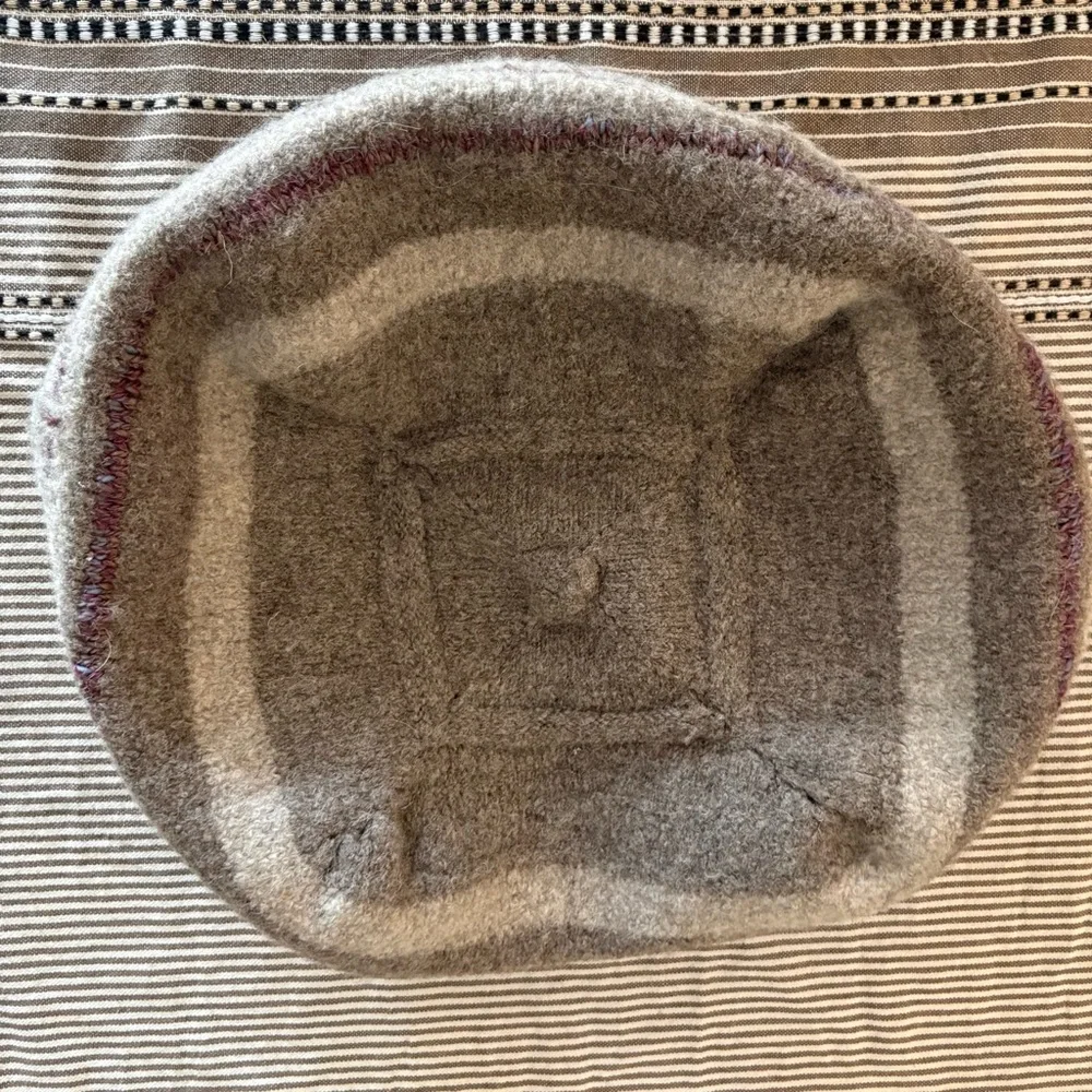 Felted Wool Market Bag Handmade Striped Tote‎ Slouchy Artisan Boho
